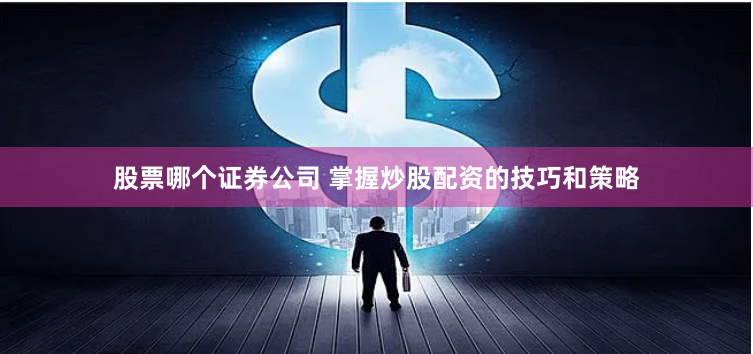 股票哪个证券公司 掌握炒股配资的技巧和策略