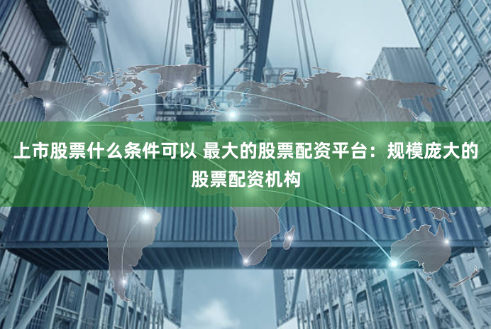 上市股票什么条件可以 最大的股票配资平台：规模庞大的股票配资机构